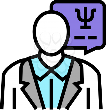 psychologist homecare service color icon vector. psychologist homecare service sign. isolated symbol illustration