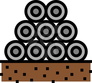 pipeline heap color icon vector. pipeline heap sign. isolated symbol illustration