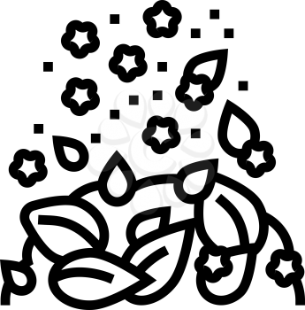 flavoring tea line icon vector. flavoring tea sign. isolated contour symbol black illustration