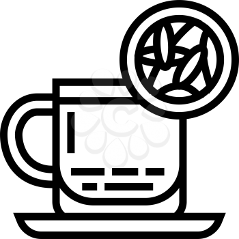 black tea line icon vector. black tea sign. isolated contour symbol black illustration