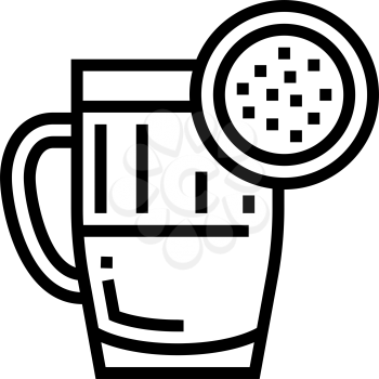 pu erh tea line icon vector. pu erh tea sign. isolated contour symbol black illustration