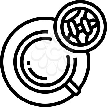 green tea line icon vector. green tea sign. isolated contour symbol black illustration