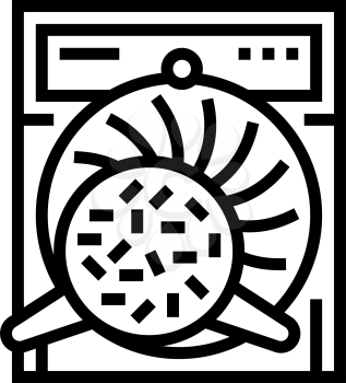 twisting tea line icon vector. twisting tea sign. isolated contour symbol black illustration