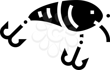 crankbait fishing accessory glyph icon vector. crankbait fishing accessory sign. isolated contour symbol black illustration