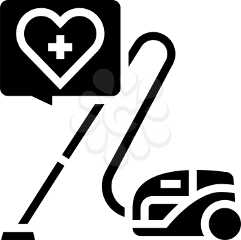 cleaning homecare service glyph icon vector. cleaning homecare service sign. isolated contour symbol black illustration