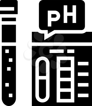 ph soil testing glyph icon vector. ph soil testing sign. isolated contour symbol black illustration