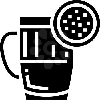 pu erh tea glyph icon vector. pu erh tea sign. isolated contour symbol black illustration