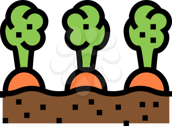 harvest gardening color icon vector. harvest gardening sign. isolated symbol illustration