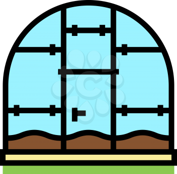 polycarbonate greenhouse color icon vector. polycarbonate greenhouse sign. isolated symbol illustration