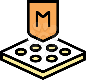 membrane fabrics properties color icon vector. membrane fabrics properties sign. isolated symbol illustration