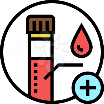 blood biopsy color icon vector. blood biopsy sign. isolated symbol illustration