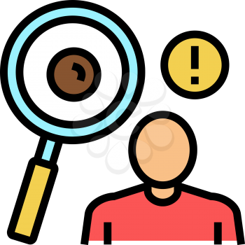 surveillance of moles color icon vector. surveillance of moles sign. isolated symbol illustration