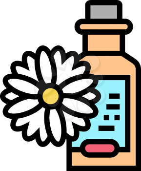 chamomile drink homeopathy liquid color icon vector. chamomile drink homeopathy liquid sign. isolated symbol illustration