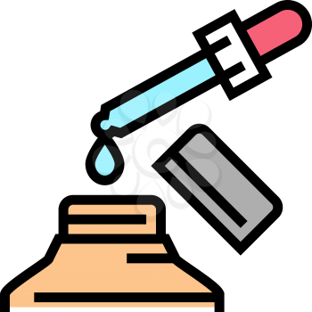 medicine homeopathy liquid dropping from pipette color icon vector. medicine homeopathy liquid dropping from pipette sign. isolated symbol illustration
