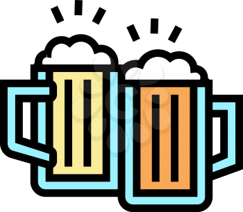 drink beer mens leisure color icon vector. drink beer mens leisure sign. isolated symbol illustration