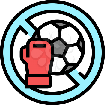 contraindicated sport exercises color icon vector. contraindicated sport exercises sign. isolated symbol illustration