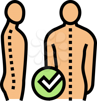 correct posture color icon vector. correct posture sign. isolated symbol illustration