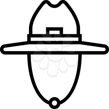 hat gardening line icon vector. hat gardening sign. isolated contour symbol black illustration