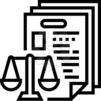 bureaucracy law dictionary line icon vector. bureaucracy law dictionary sign. isolated contour symbol black illustration