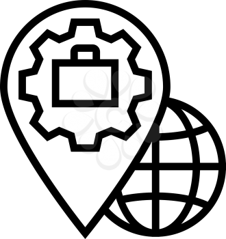 legal address line icon vector. legal address sign. isolated contour symbol black illustration