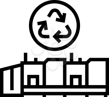 recycling textile machine line icon vector. recycling textile machine sign. isolated contour symbol black illustration
