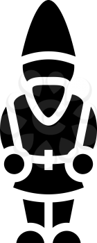 garden gnome glyph icon vector. garden gnome sign. isolated contour symbol black illustration