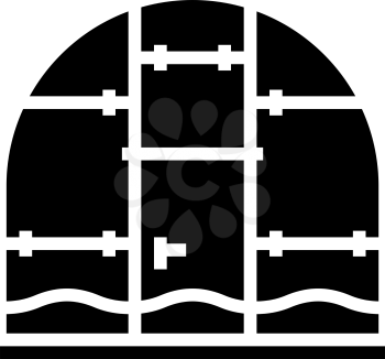 polycarbonate greenhouse glyph icon vector. polycarbonate greenhouse sign. isolated contour symbol black illustration