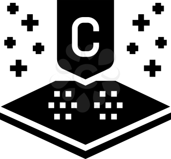 chemical treatment fabrics properties glyph icon vector. chemical treatment fabrics properties sign. isolated contour symbol black illustration