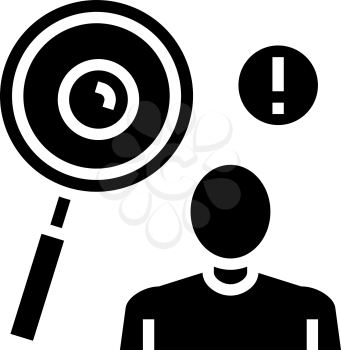 surveillance of moles glyph icon vector. surveillance of moles sign. isolated contour symbol black illustration