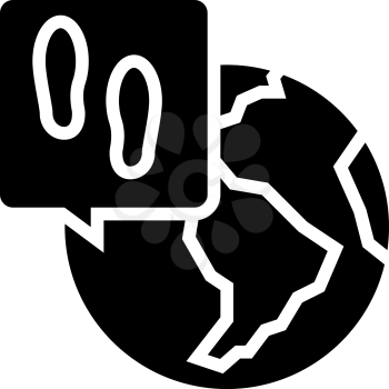 worldwide refugee glyph icon vector. worldwide refugee sign. isolated contour symbol black illustration