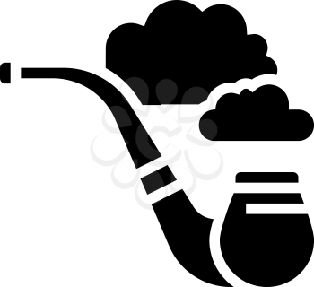 smoking pipe mens leisure glyph icon vector. smoking pipe mens leisure sign. isolated contour symbol black illustration