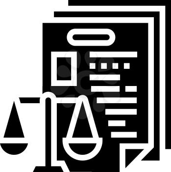 bureaucracy law dictionary glyph icon vector. bureaucracy law dictionary sign. isolated contour symbol black illustration