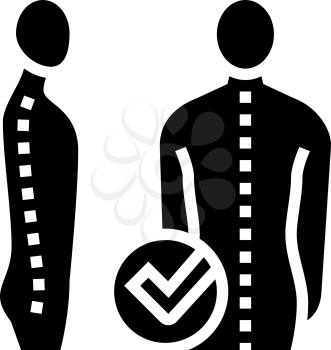 correct posture glyph icon vector. correct posture sign. isolated contour symbol black illustration