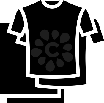 t-shirt textile clothing glyph icon vector. t-shirt textile clothing sign. isolated contour symbol black illustration
