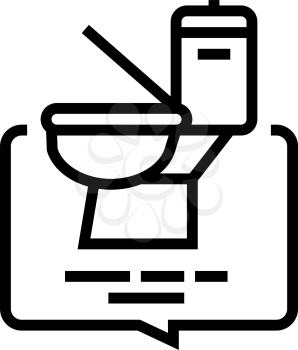 toilet use homecare service line icon vector. toilet use homecare service sign. isolated contour symbol black illustration