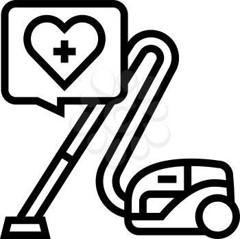 cleaning homecare service line icon vector. cleaning homecare service sign. isolated contour symbol black illustration