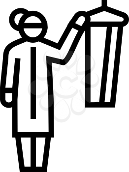 dressing homecare service line icon vector. dressing homecare service sign. isolated contour symbol black illustration