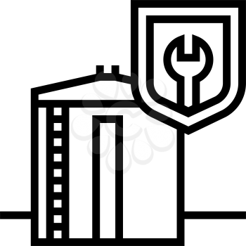 installation of storage tank line icon vector. installation of storage tank sign. isolated contour symbol black illustration