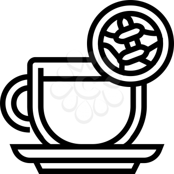 white tea line icon vector. white tea sign. isolated contour symbol black illustration