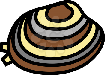 manila clam color icon vector. manila clam sign. isolated symbol illustration