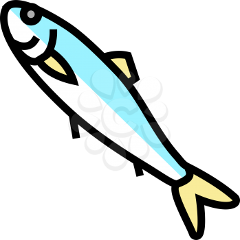 atlantic herring color icon vector. atlantic herring sign. isolated symbol illustration