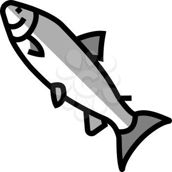 atlantic salmon color icon vector. atlantic salmon sign. isolated symbol illustration