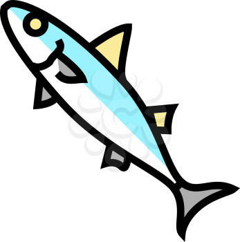 chub mackerel color icon vector. chub mackerel sign. isolated symbol illustration