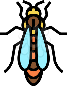bee queen beekeeping color icon vector. bee queen beekeeping sign. isolated symbol illustration