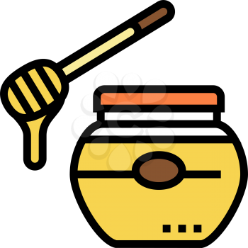 honey bottle beekeeping color icon vector. honey bottle beekeeping sign. isolated symbol illustration