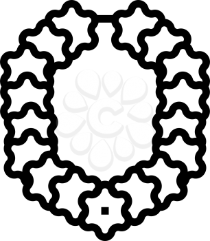 flower decoration line icon vector. flower decoration sign. isolated contour symbol black illustration