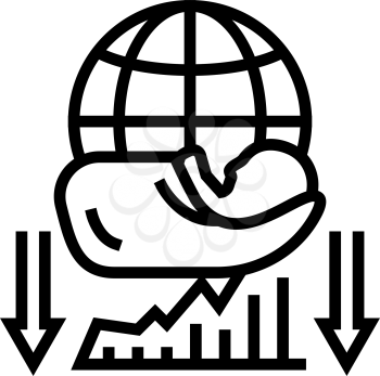 children social problem line icon vector. children social problem sign. isolated contour symbol black illustration