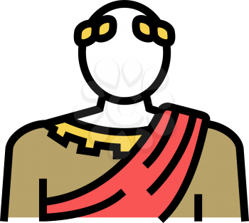 emperor ancient rome color icon vector. emperor ancient rome sign. isolated symbol illustration
