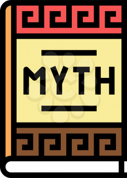 myth book ancient greece color icon vector. myth book ancient greece sign. isolated symbol illustration