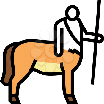 centaur ancient greece color icon vector. centaur ancient greece sign. isolated symbol illustration